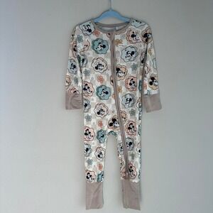 New 12-18 Baby Toddler Miozing Bamboo Sleeper Pajamas Mickey Mouse Girl Flowers